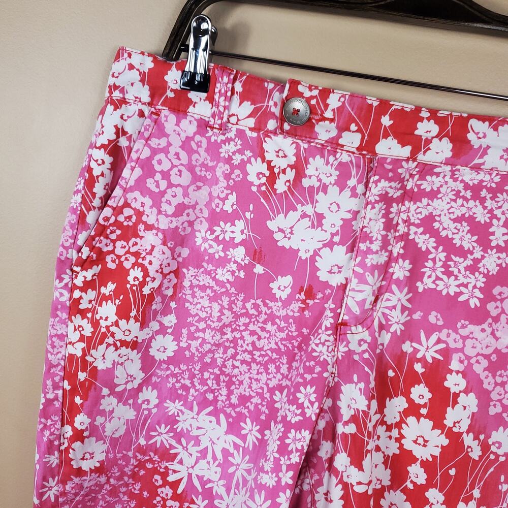 Vintage Bandolino Pink Floral Bermuda Shorts Size 12P - Picture 3 of 10